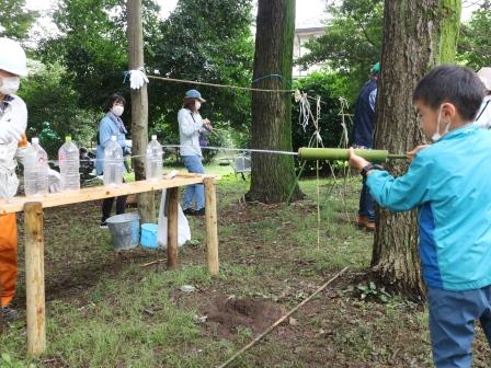 クラフト　竹水鉄砲