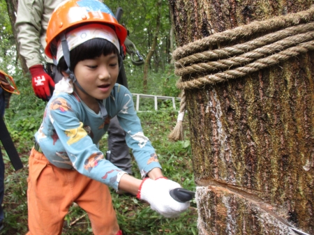 腰を入れて受け口作り