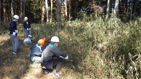 黙々と作業をする様子
